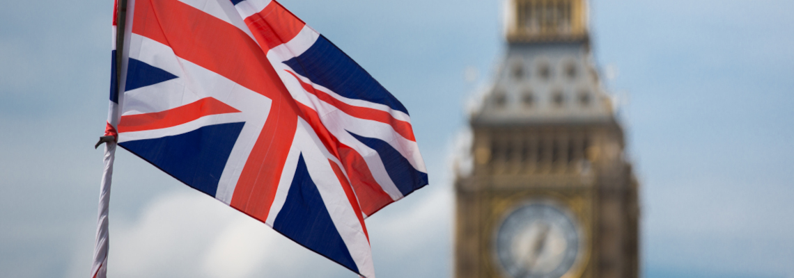 england flag with big ben